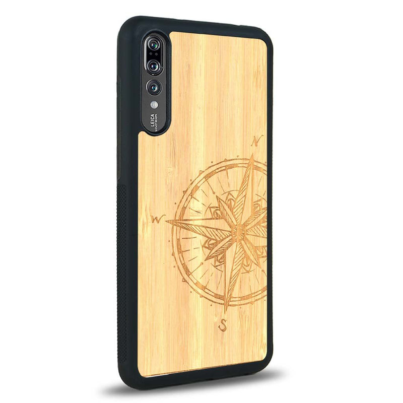 Coque Huawei P20 - La Rose des Vents - Coque en bois