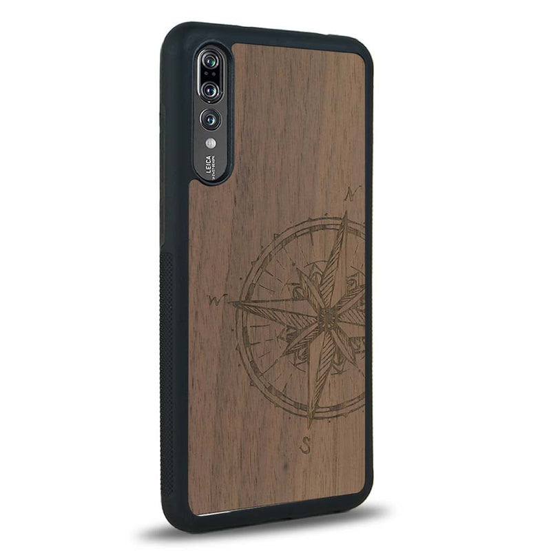 Coque Huawei P20 - La Rose des Vents - Coque en bois