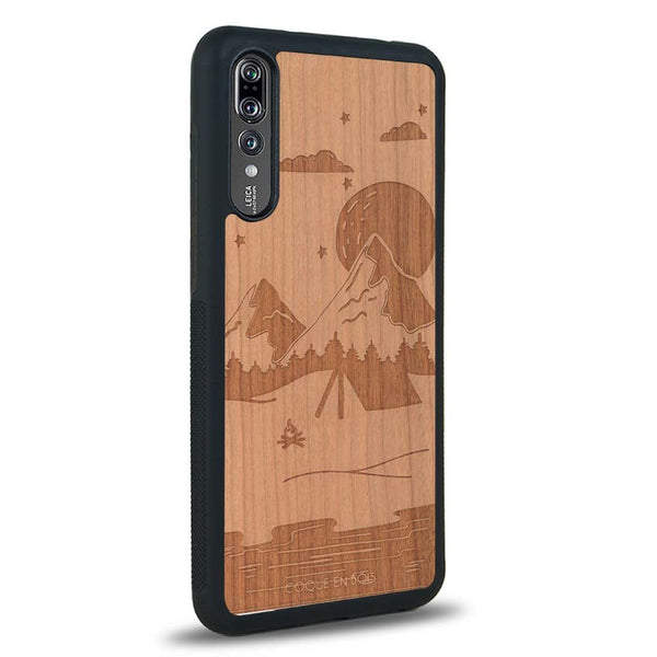 Coque Huawei P20 - Le Campsite - Coque en bois