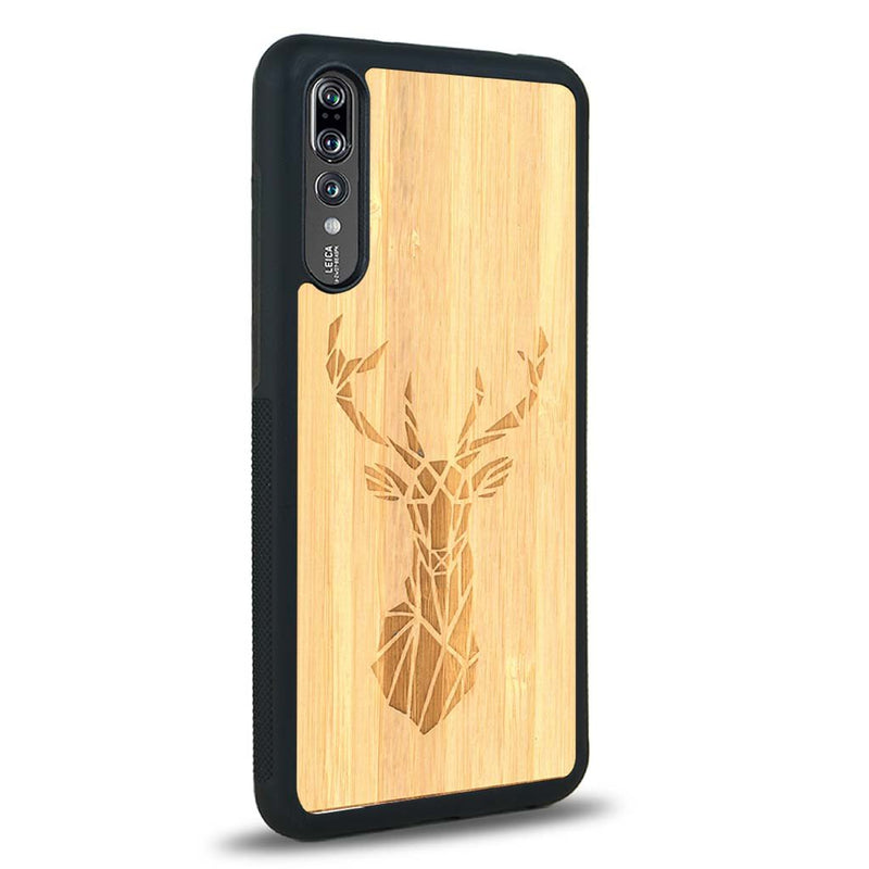 Coque Huawei P20 - Le Cerf - Coque en bois