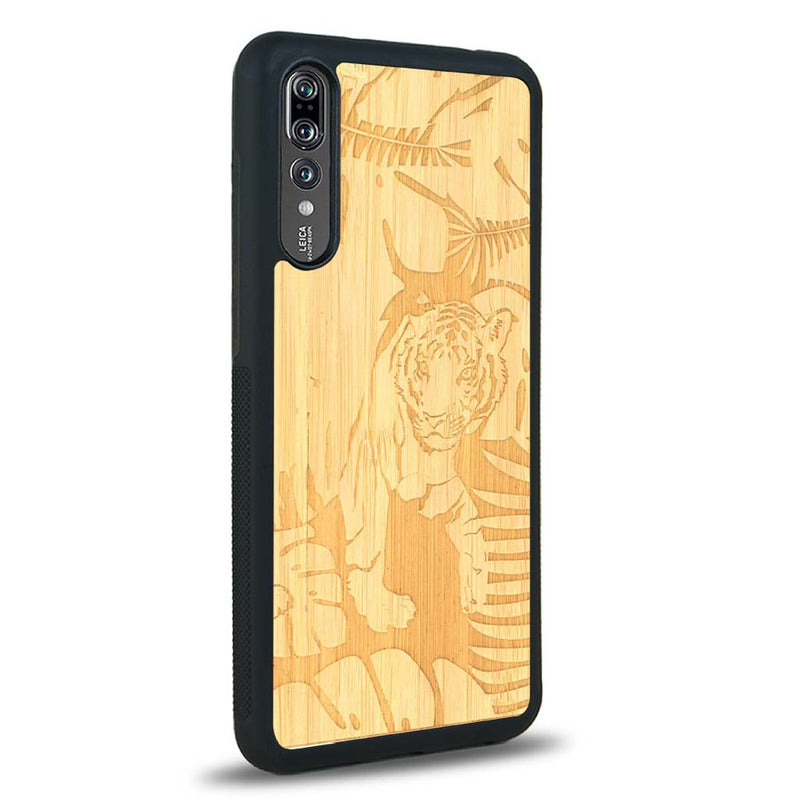 Coque Huawei P20 - Le Tigre - Coque en bois