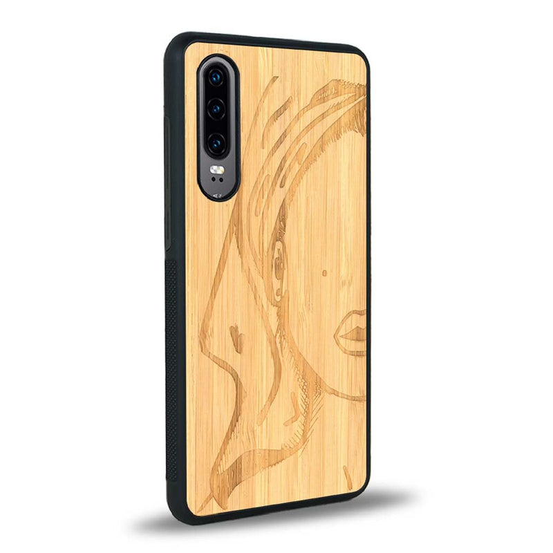 Coque Huawei P30 - Au féminin - Coque en bois