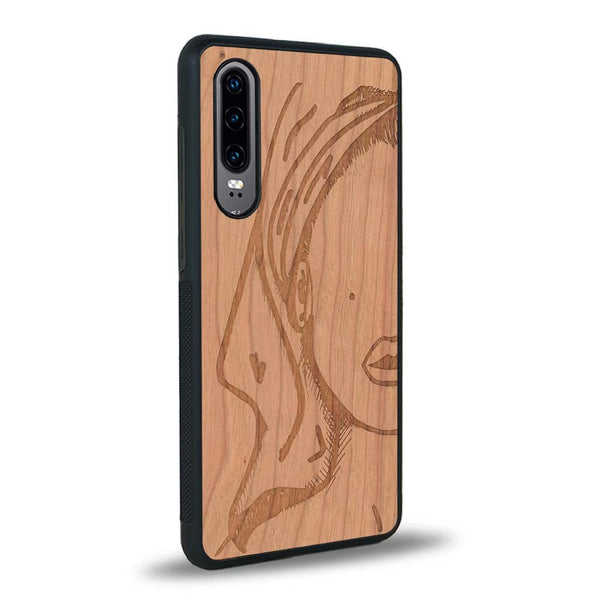 Coque Huawei P30 - Au féminin - Coque en bois