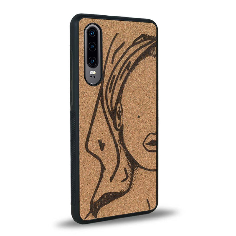 Coque Huawei P30 - Au féminin - Coque en bois