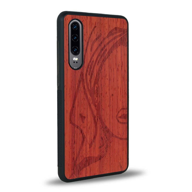 Coque Huawei P30 - Au féminin - Coque en bois