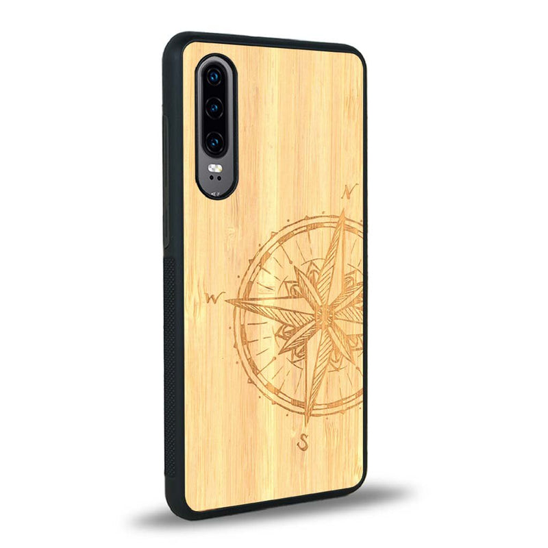 Coque Huawei P30 - La Rose des Vents - Coque en bois