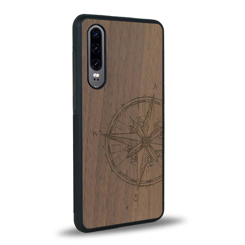 Coque Huawei P30 - La Rose des Vents - Coque en bois