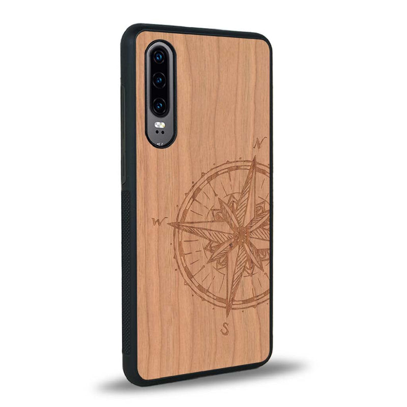 Coque Huawei P30 - La Rose des Vents - Coque en bois