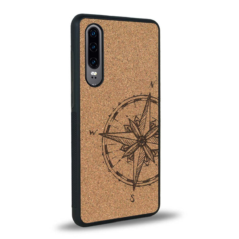 Coque Huawei P30 - La Rose des Vents - Coque en bois