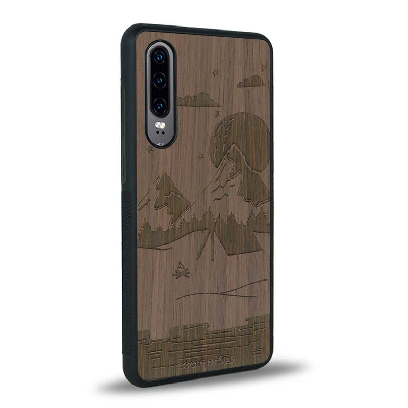 Coque Huawei P30 - Le Campsite - Coque en bois