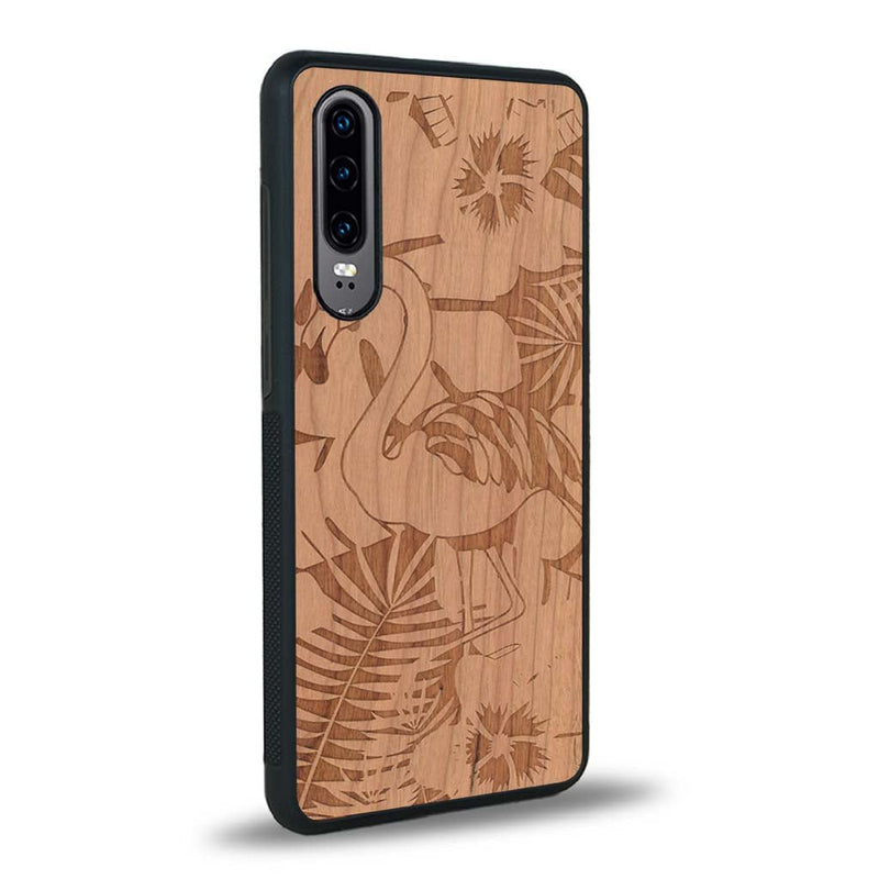 Coque Huawei P30 - Le Flamant Rose - Coque en bois