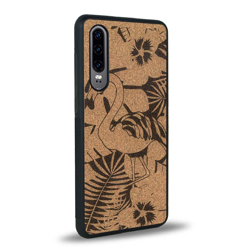 Coque Huawei P30 - Le Flamant Rose - Coque en bois