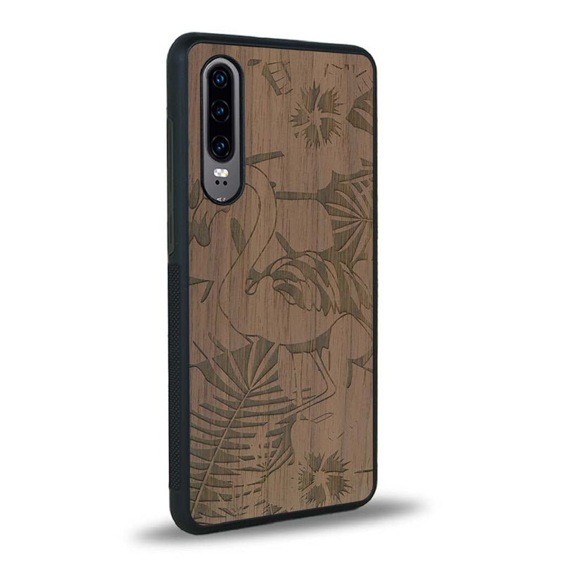 Coque Huawei P30 - Le Flamant Rose - Coque en bois