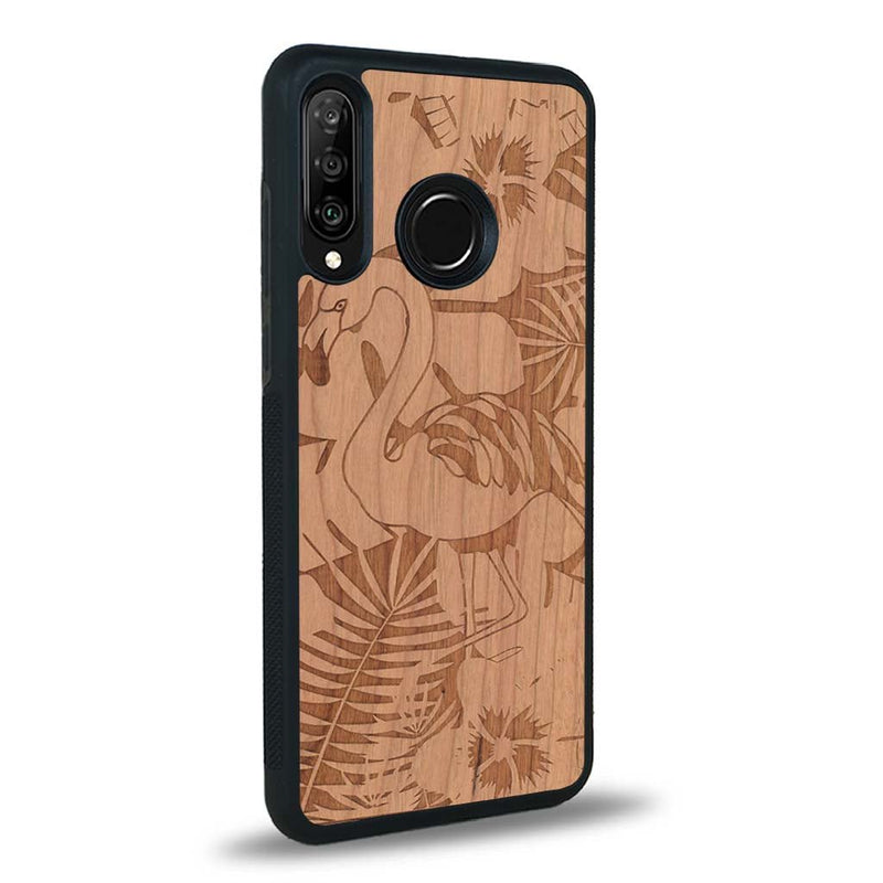 Coque Huawei P30 Lite - Le Flamant Rose - Coque en bois