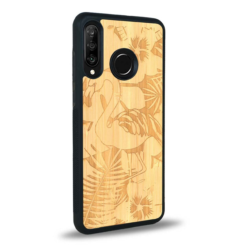 Coque Huawei P30 Lite - Le Flamant Rose - Coque en bois