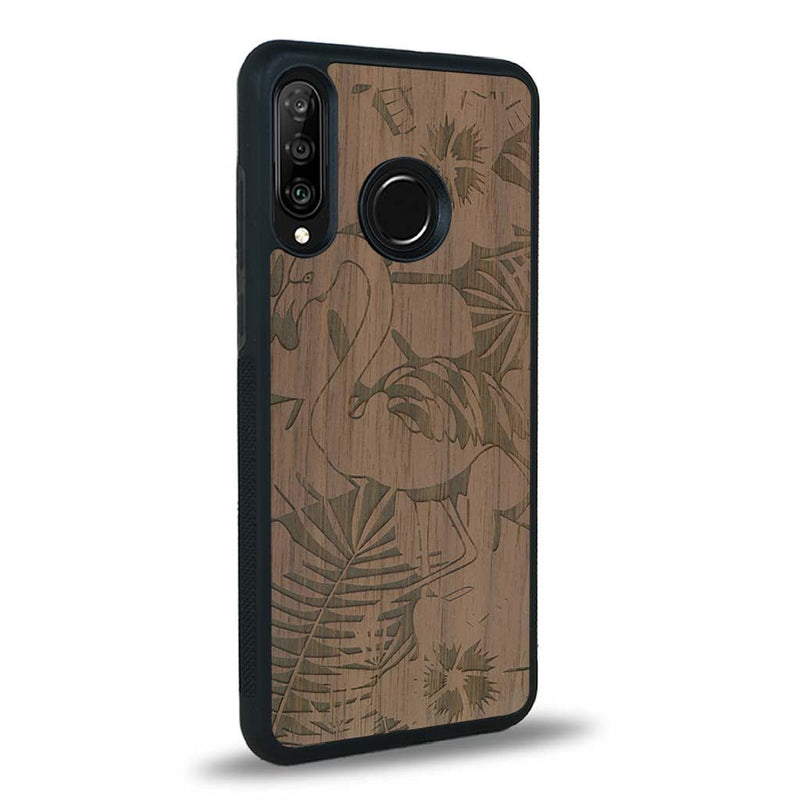 Coque Huawei P30 Lite - Le Flamant Rose - Coque en bois