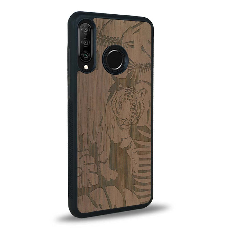 Coque Huawei P30 Lite - Le Tigre - Coque en bois