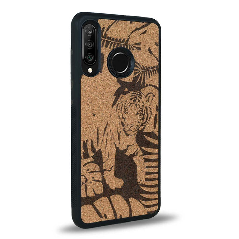 Coque Huawei P30 Lite - Le Tigre - Coque en bois