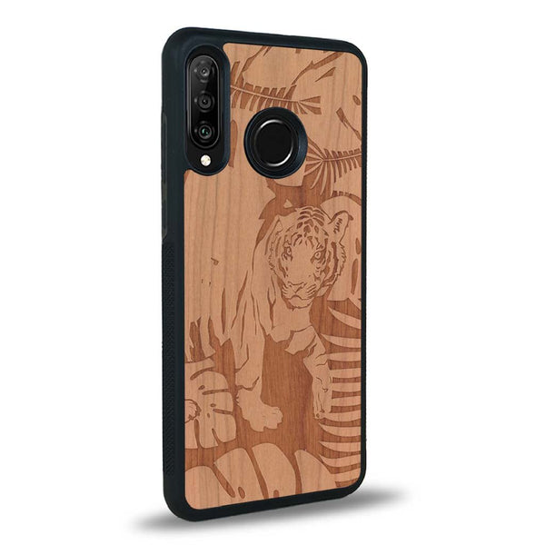 Coque Huawei P30 Lite - Le Tigre - Coque en bois