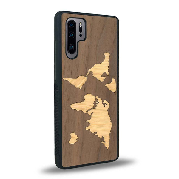 Coque Huawei P30 Pro - La Mappemonde - Coque en bois