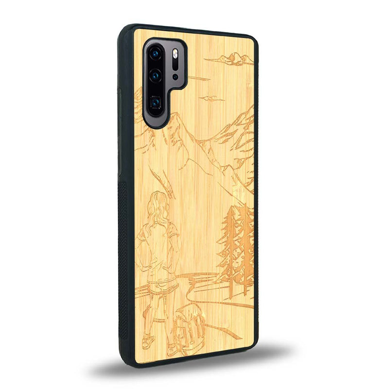 Coque Huawei P30 Pro - L'Exploratrice - Coque en bois