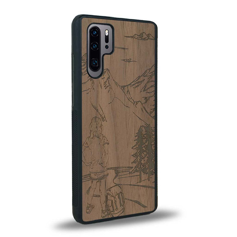 Coque Huawei P30 Pro - L'Exploratrice - Coque en bois