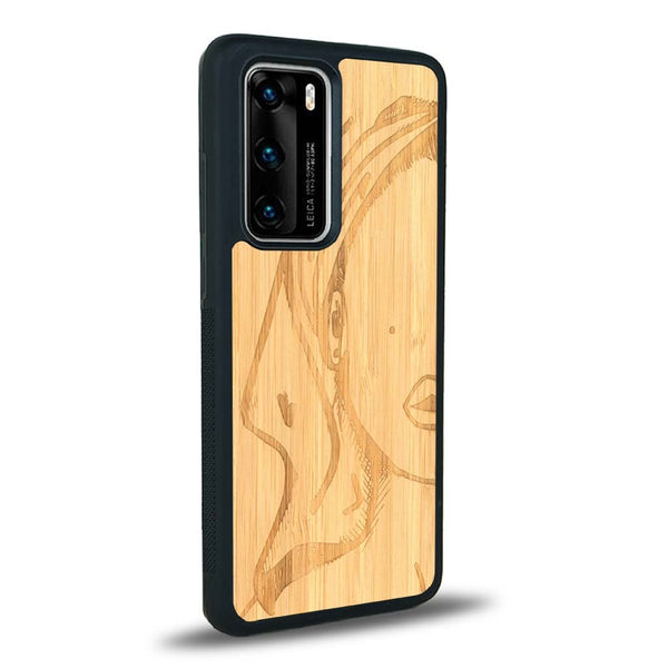 Coque Huawei P40 Pro - Au féminin - Coque en bois