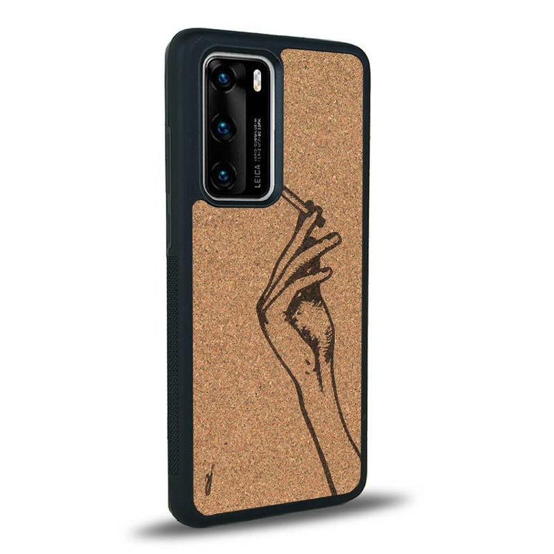 Coque Huawei P40 Pro - La Garçonne - Coque en bois