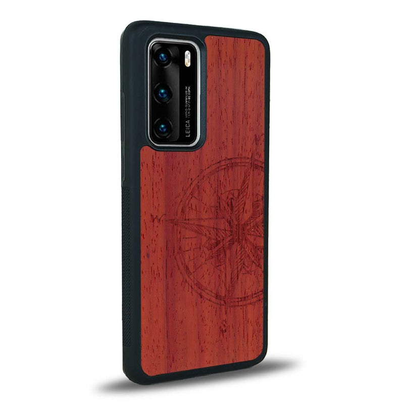 Coque Huawei P40 Pro - La Rose des Vents - Coque en bois