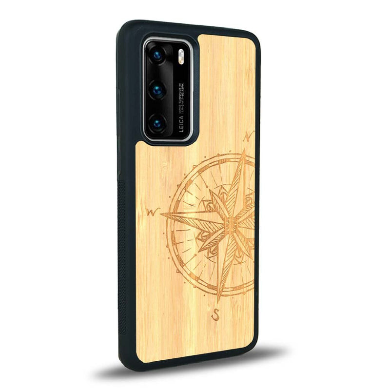 Coque Huawei P40 Pro - La Rose des Vents - Coque en bois