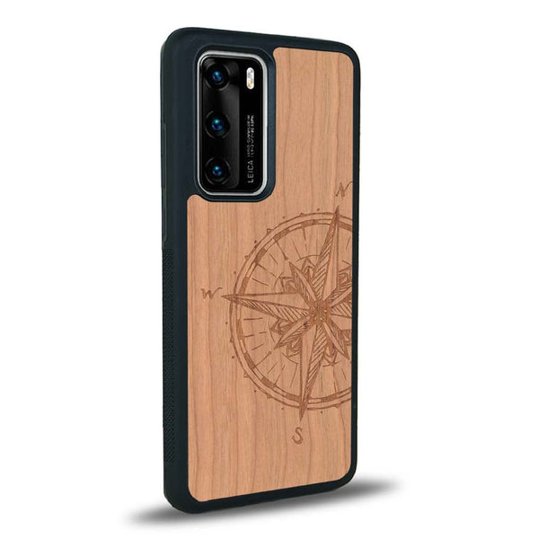 Coque Huawei P40 Pro - La Rose des Vents - Coque en bois