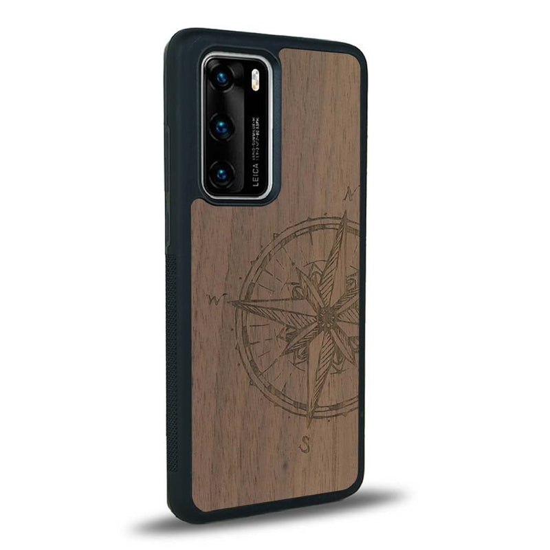 Coque Huawei P40 Pro - La Rose des Vents - Coque en bois