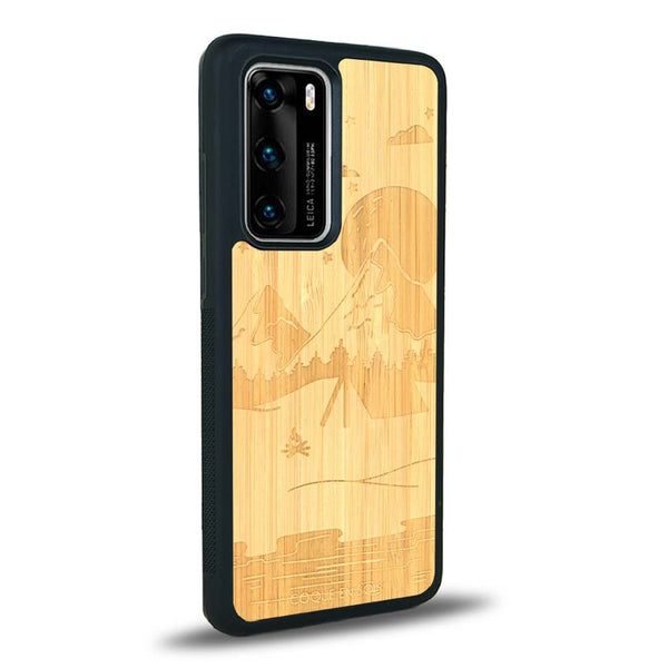 Coque Huawei P40 Pro - Le Campsite - Coque en bois