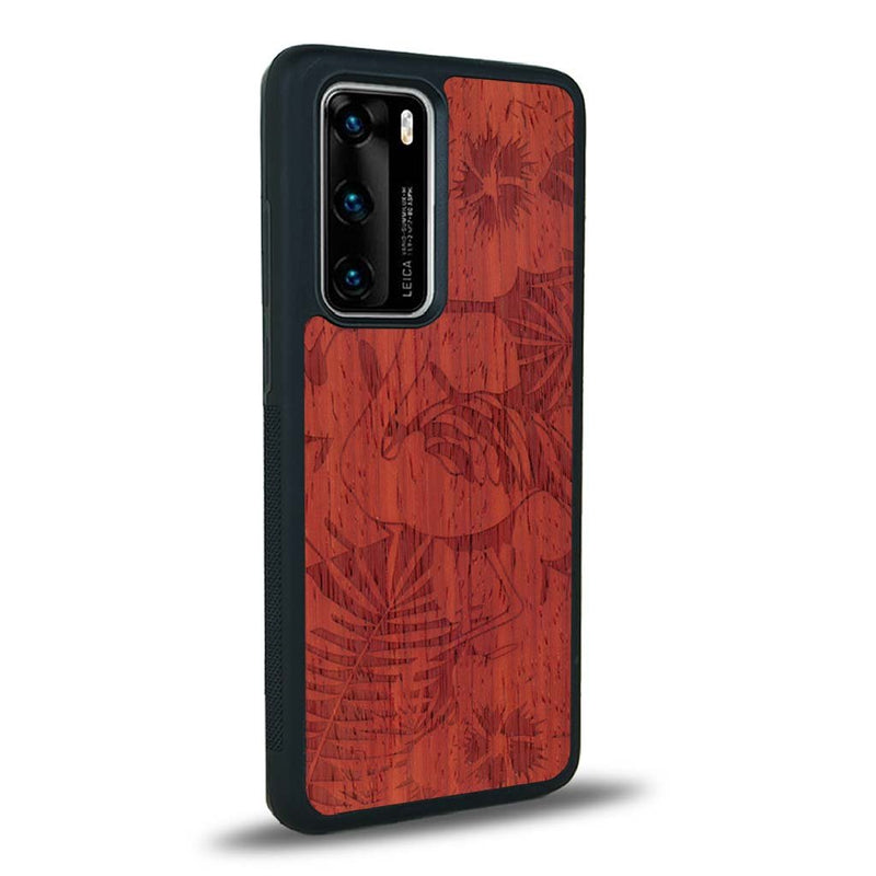 Coque Huawei P40 Pro - Le Flamant Rose - Coque en bois