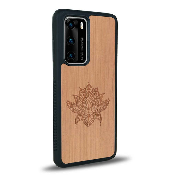 Coque Huawei P40 Pro - Le Lotus - Coque en bois