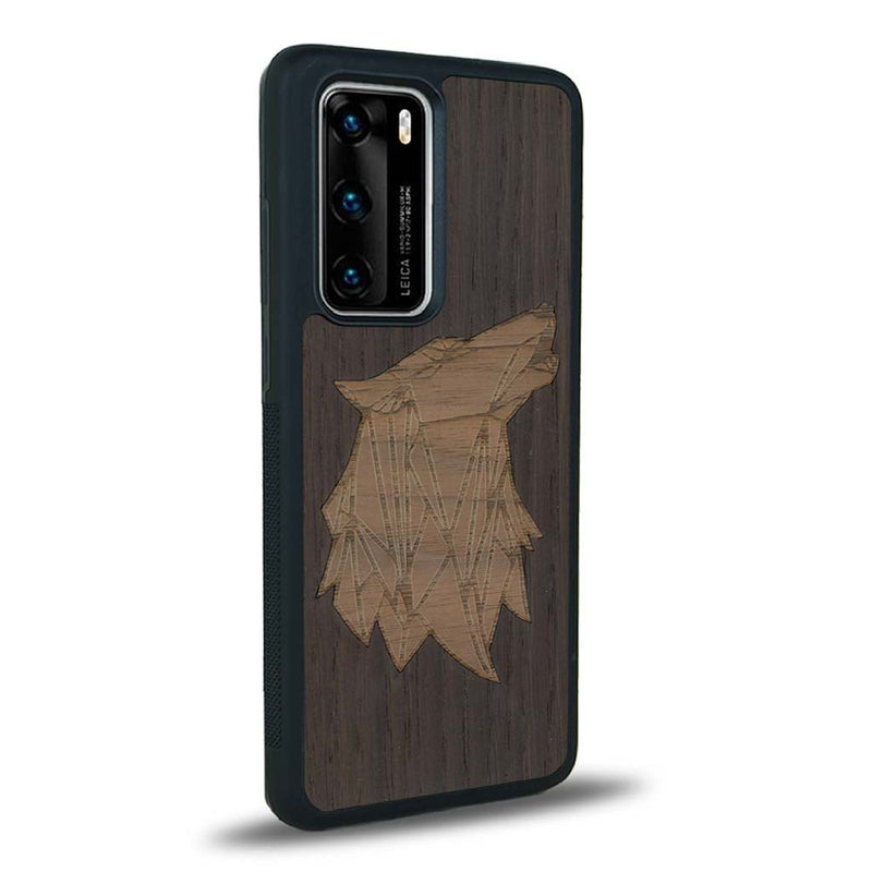 Coque Huawei P40 Pro - Le Loup - Coque en bois