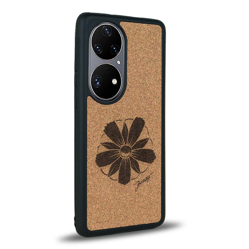 Coque Huawei P50 - La Fleur des Montagnes - Coque en bois