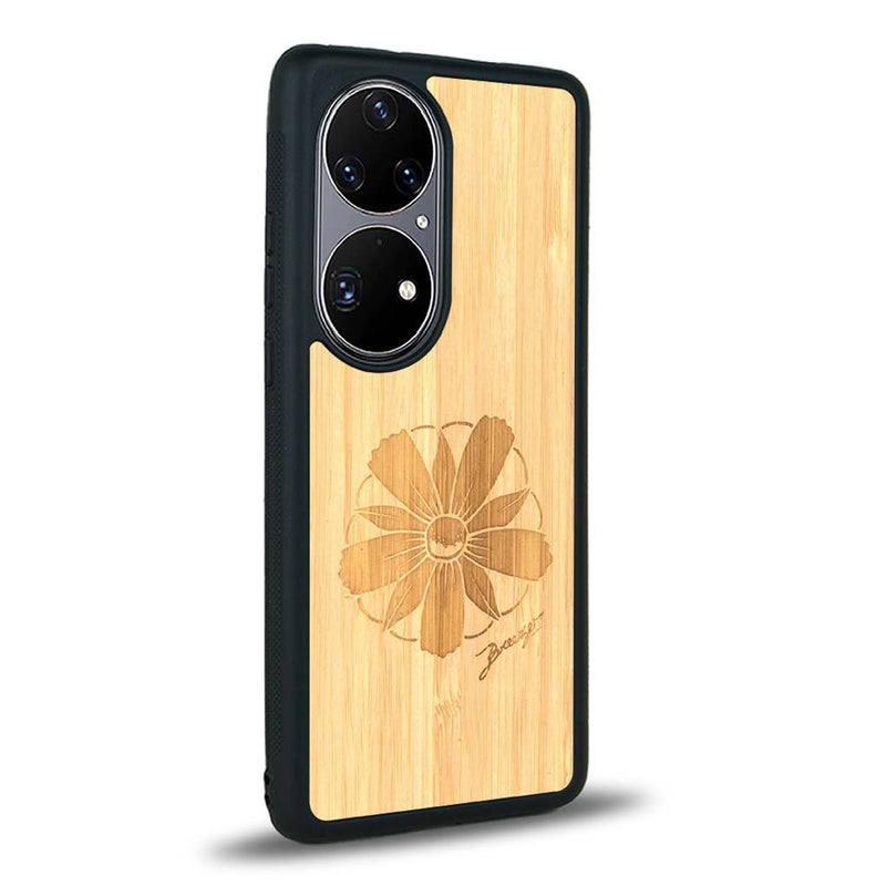 Coque Huawei P50 - La Fleur des Montagnes - Coque en bois