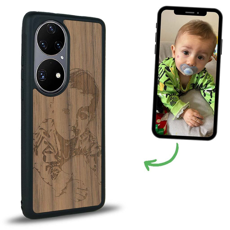 Coque Huawei P50 - La Personnalisable - Coque en bois