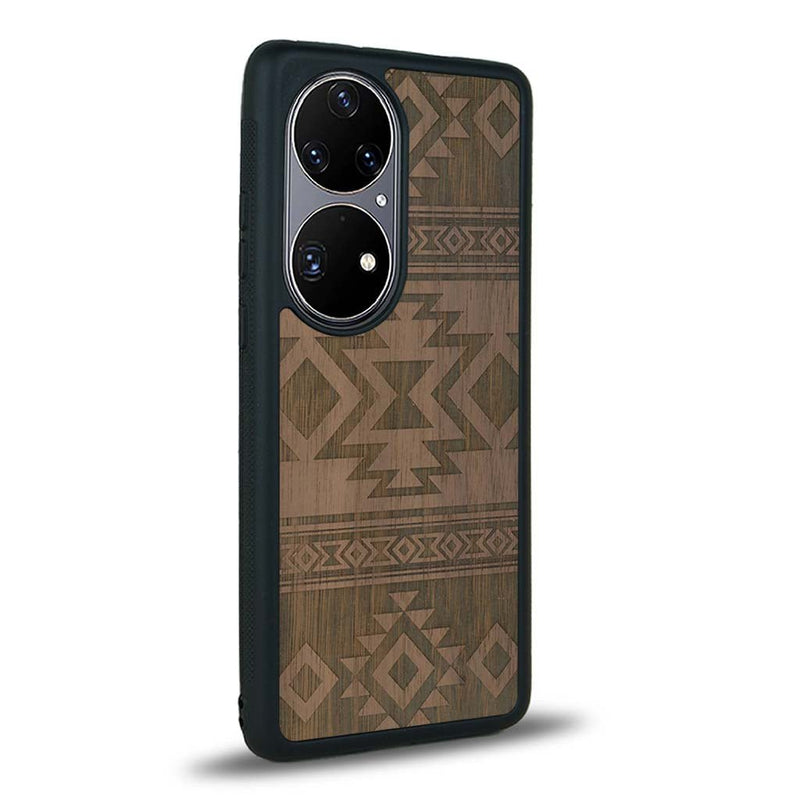 Coque Huawei P50 - L'Aztec - Coque en bois