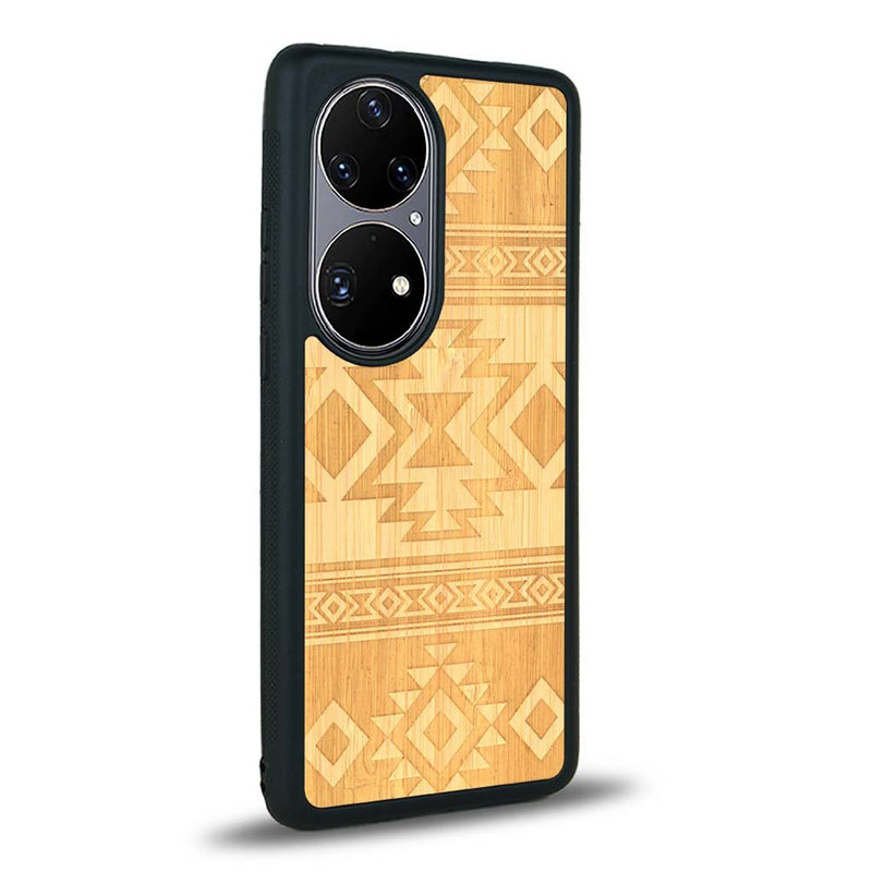 Coque Huawei P50 - L'Aztec - Coque en bois