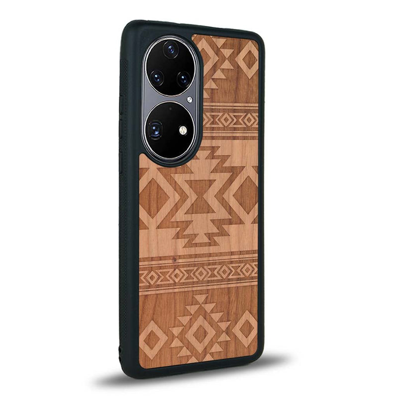 Coque Huawei P50 - L'Aztec - Coque en bois