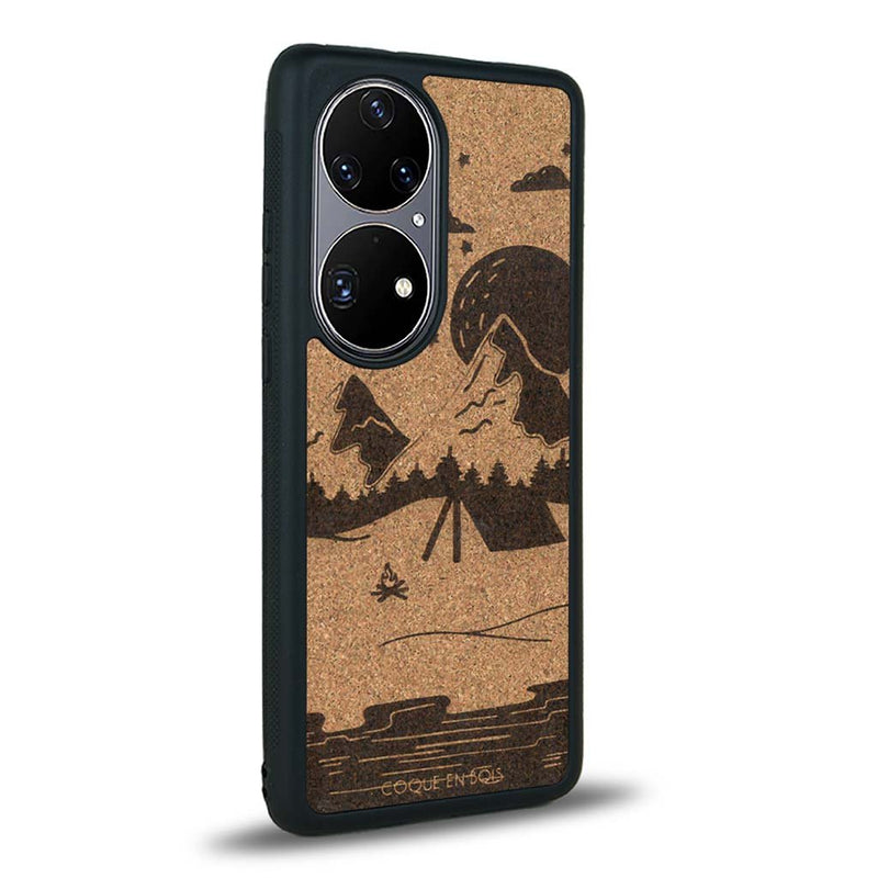 Coque Huawei P50 - Le Campsite - Coque en bois