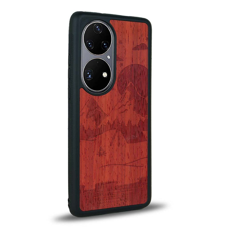 Coque Huawei P50 - Le Campsite - Coque en bois