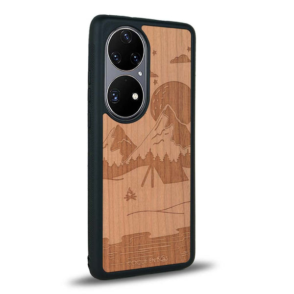 Coque Huawei P50 - Le Campsite - Coque en bois