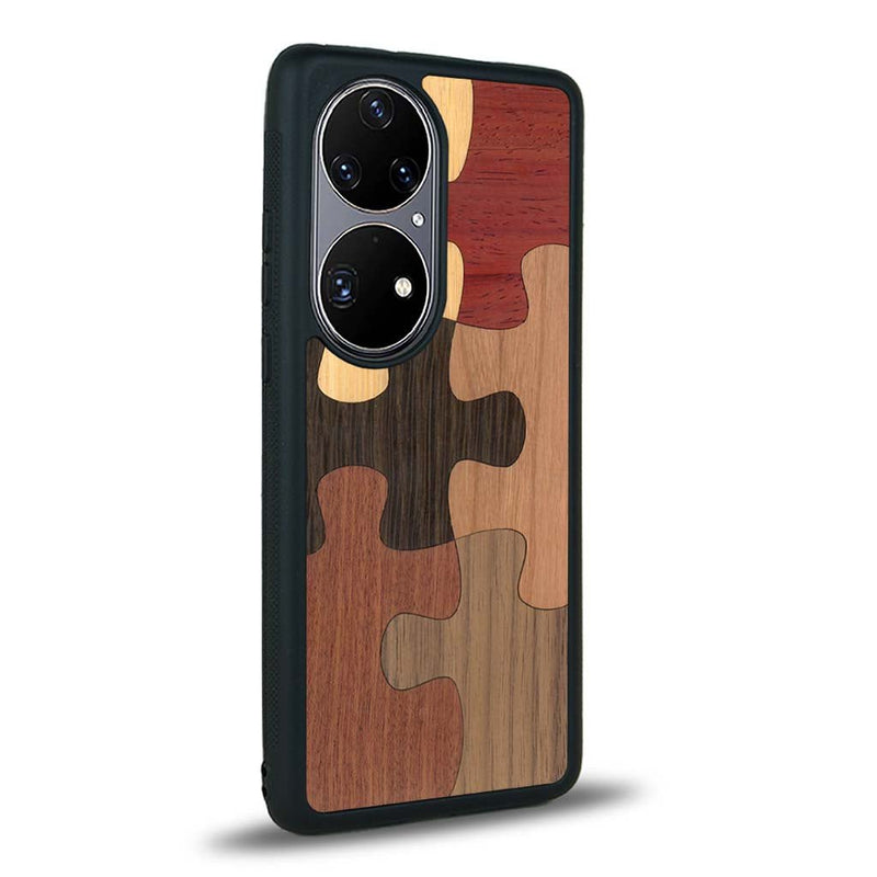 Coque Huawei P50 - Le Puzzle - Coque en bois