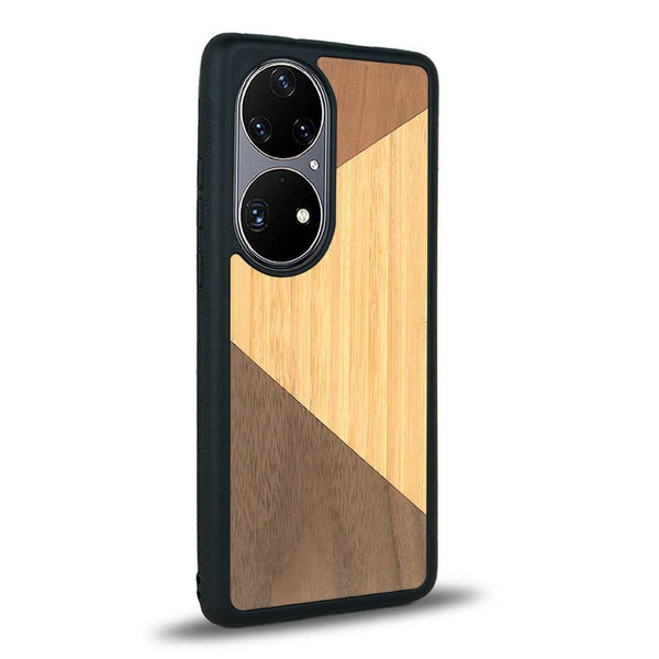 Coque Huawei P50 - Le Trio - Coque en bois