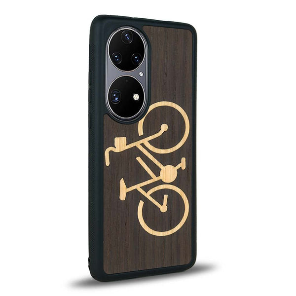 Coque Huawei P50 - Le Vélo - Coque en bois