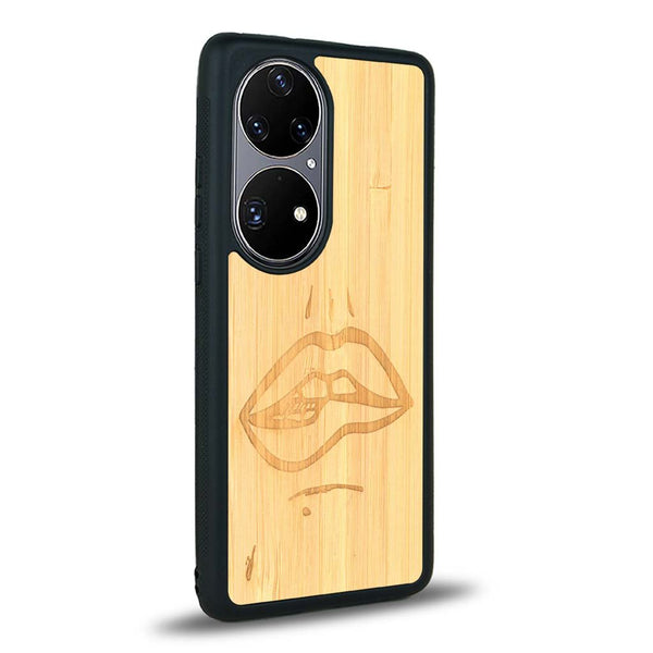 Coque Huawei P50 - The Kiss - Coque en bois