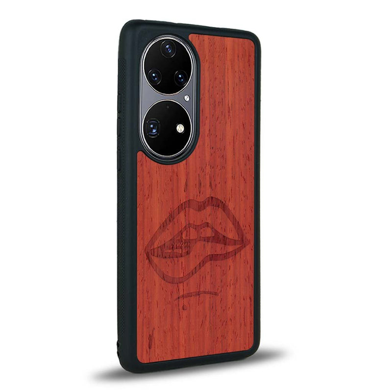 Coque Huawei P50 - The Kiss - Coque en bois